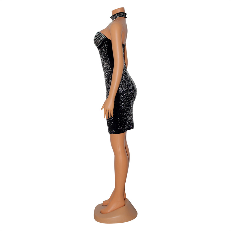 Doyerl Sparkly Rhinestones Dia - Sparkly Rhinestone Club Party Dress 评论和价格