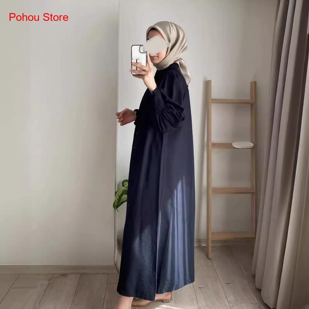 Korean Style Shirt Dress Women - Korean Style A Line Shirt Dress 评论和价格