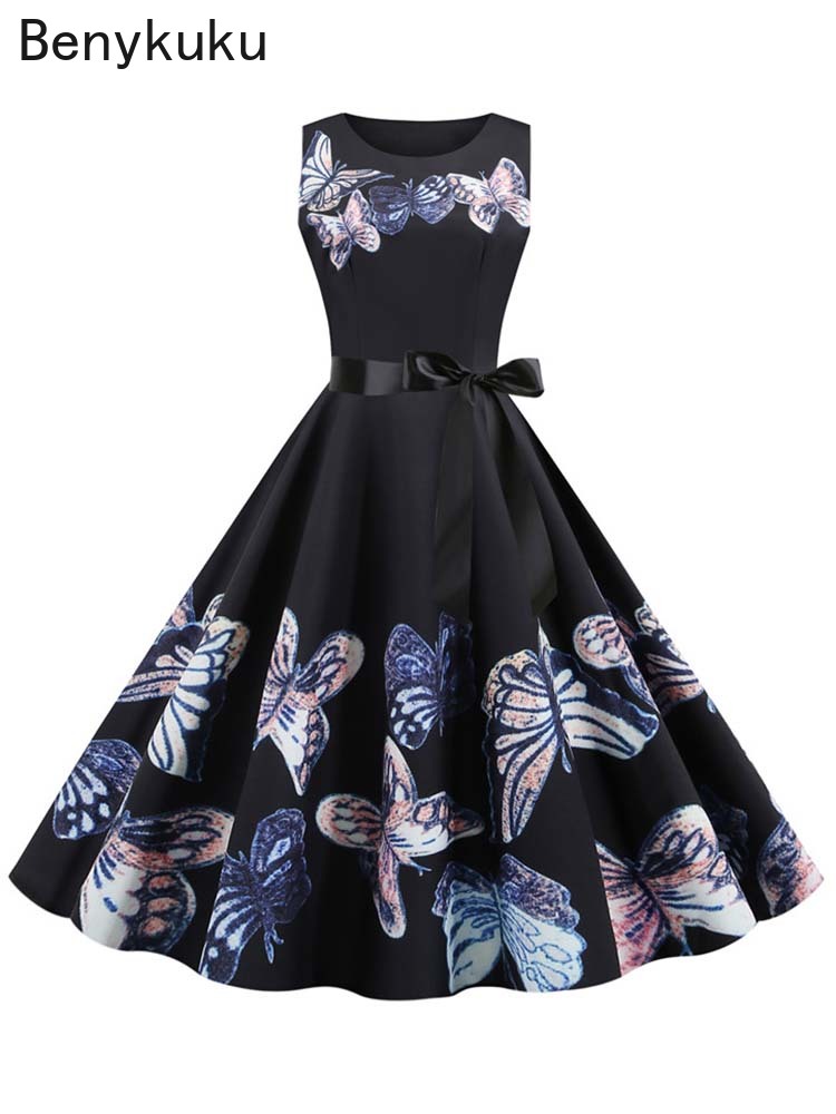 1950s Vintage Summer Dress Wom - French Vintage Floral Midi Dress 评论和价格