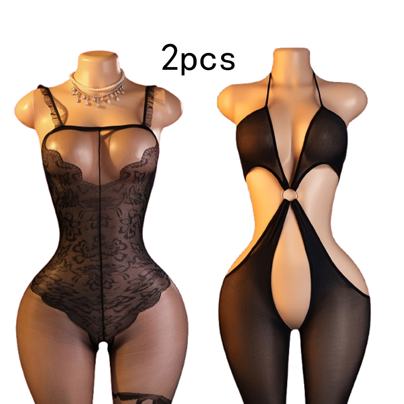 2-Piece Set – Black Sexy Cut-O - Lingerie 评论和价格