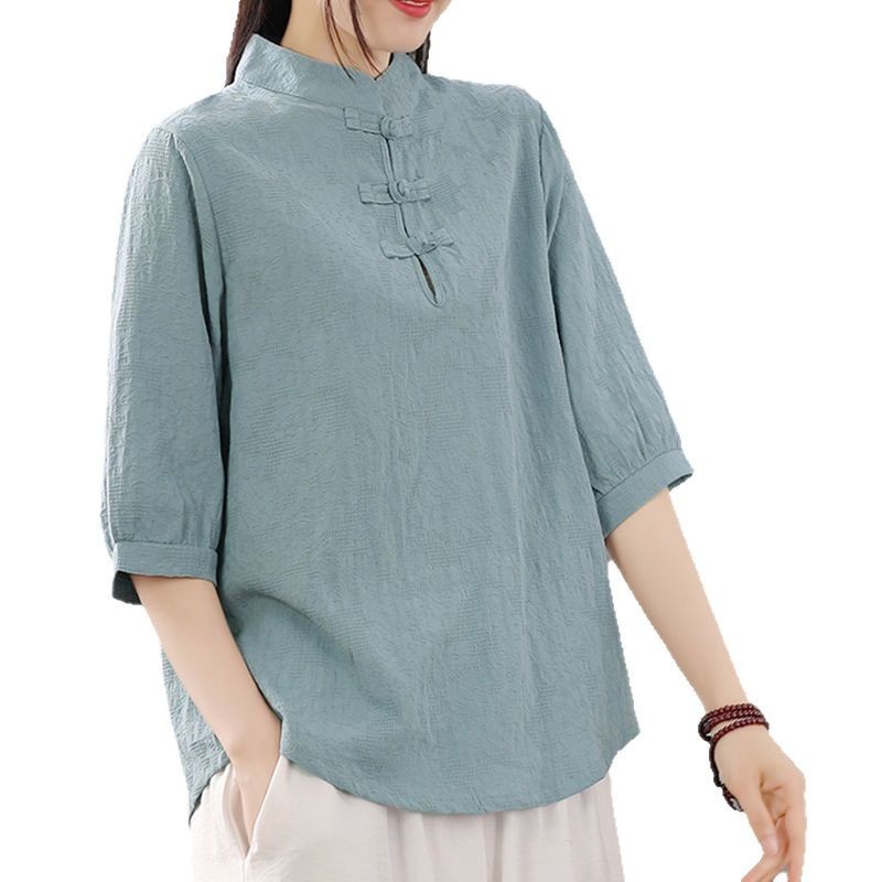 Pullover Crew Neck Blouse Regu - Blouses 评论和价格