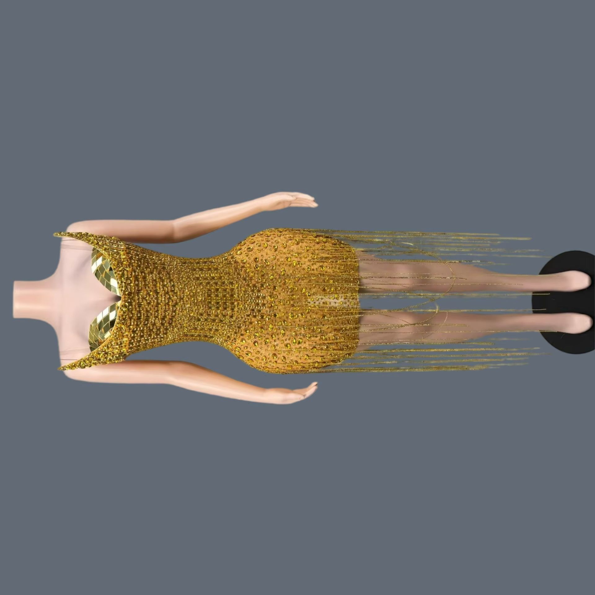 Birthday Celebrate Party Gold  - Sparkly Rhinestone Club Party Dress 评论和价格