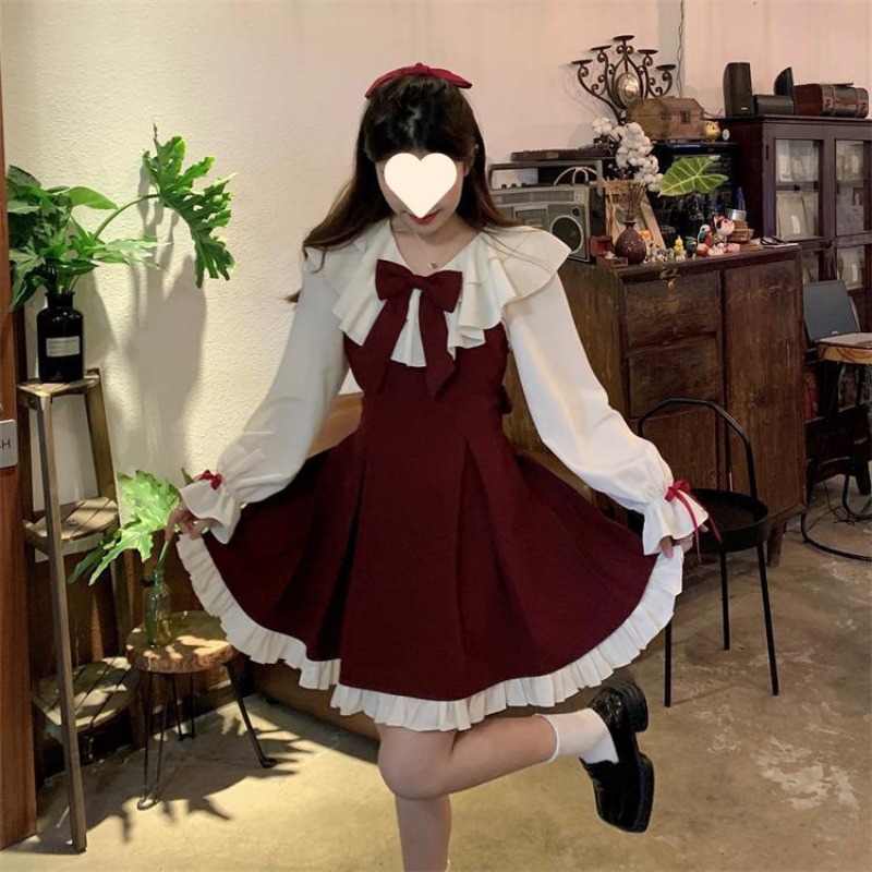 2025 New Korean Sweet Cute Dre - Korean Style A Line Shirt Dress 评论和价格