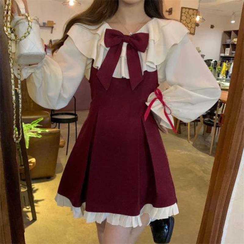 2025 New Korean Sweet Cute Dre - Korean Style A Line Shirt Dress 评论和价格