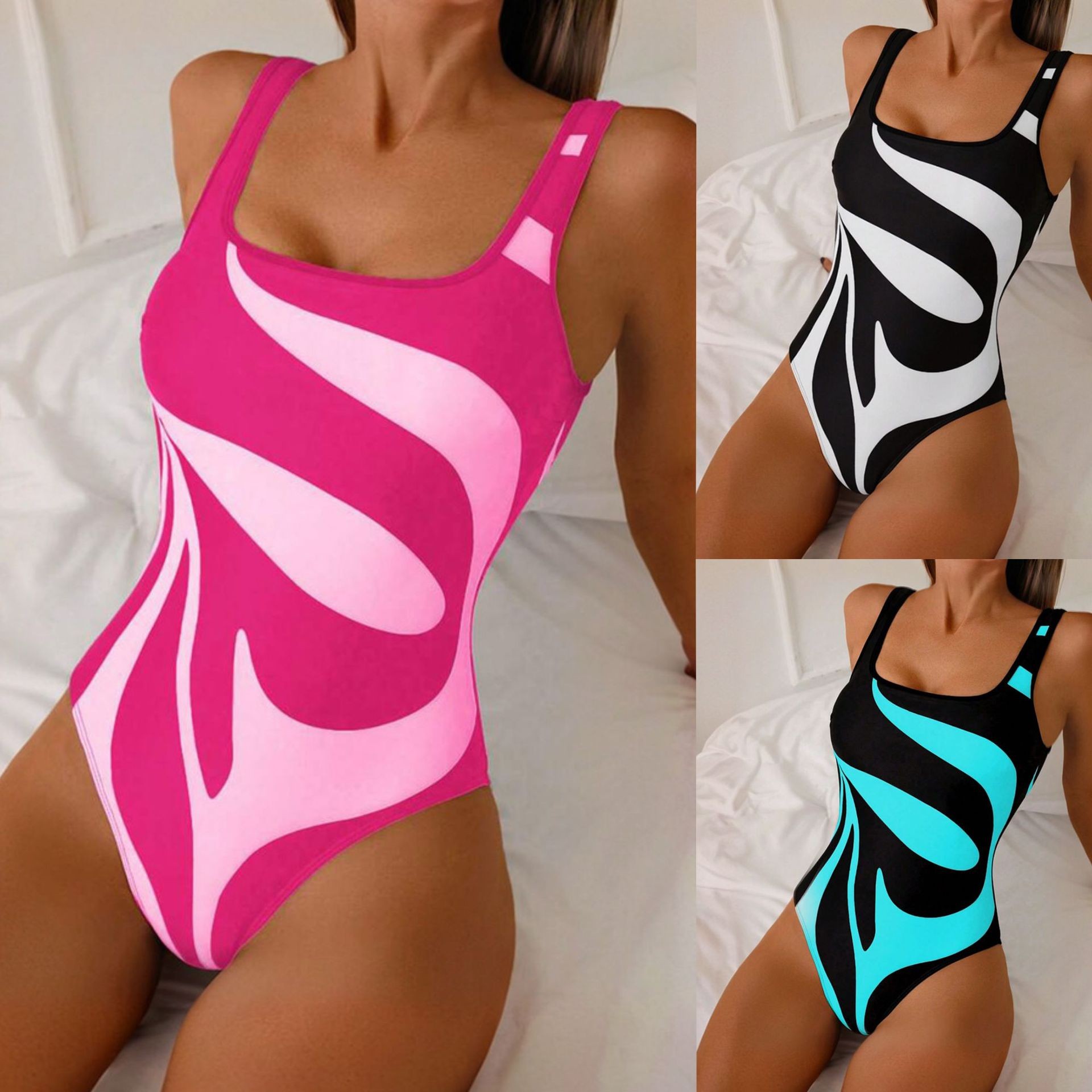 Woman Tankini Abstract Print B - Swimwear 评论和价格